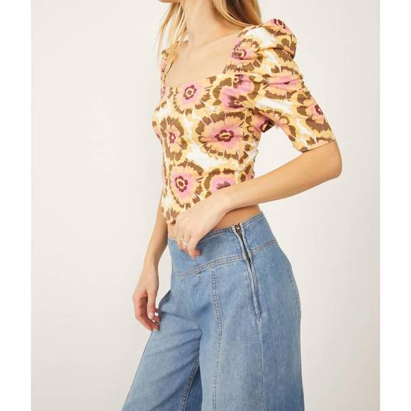 NEW FREE PEOPLE give me more top in ivory combo - Picture 2 of 3